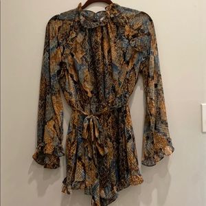 Lilyful Python Print Romper Size M
